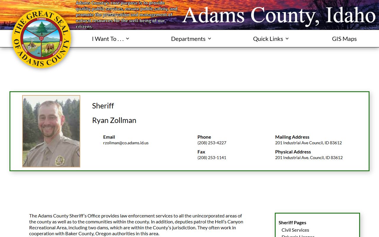 Adams County arrest records sheriff office source