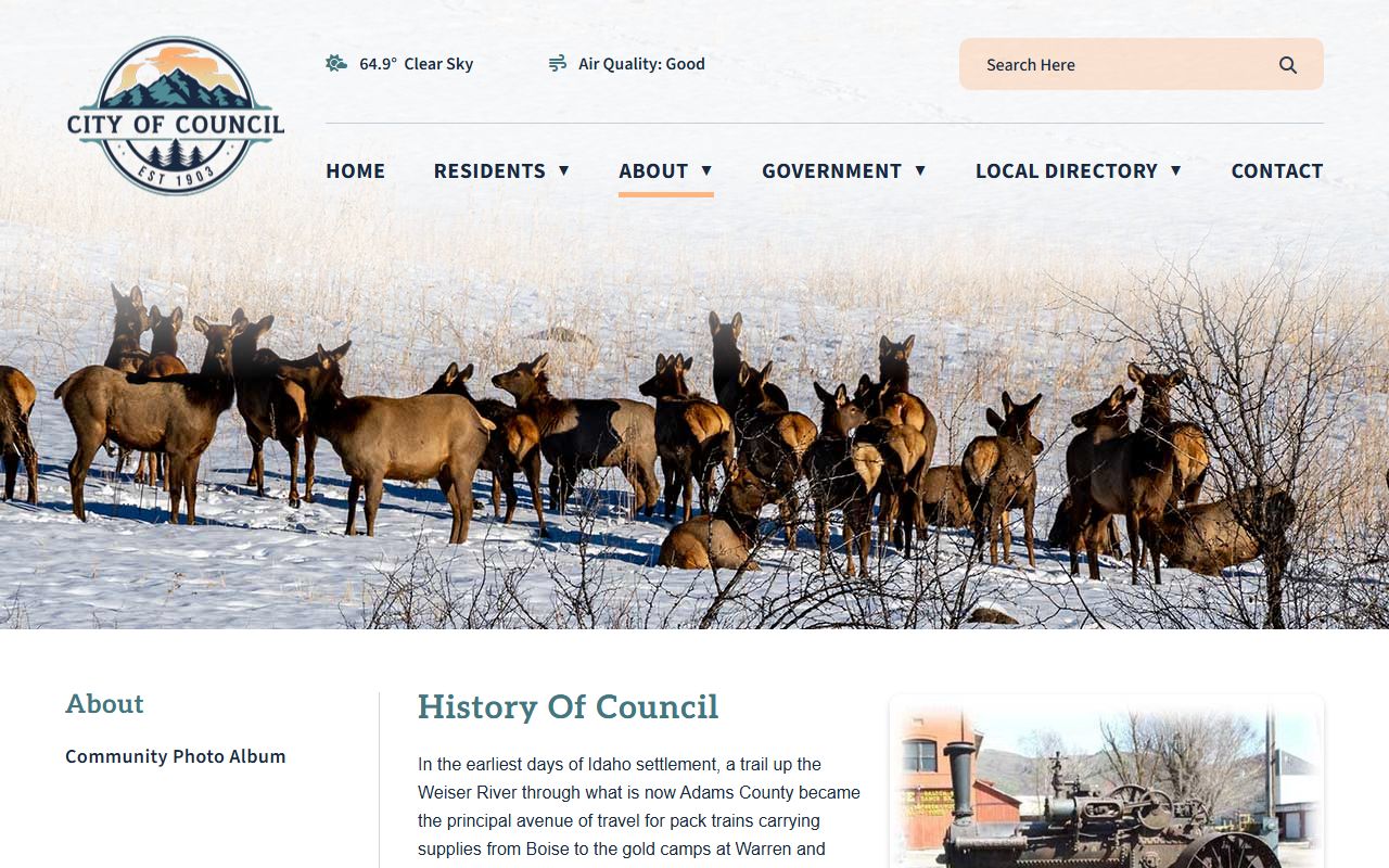 Adams County District Court Council county seat history